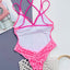 Leopard Plunge Spaghetti Strap One-Piece Swimwear - Korvel