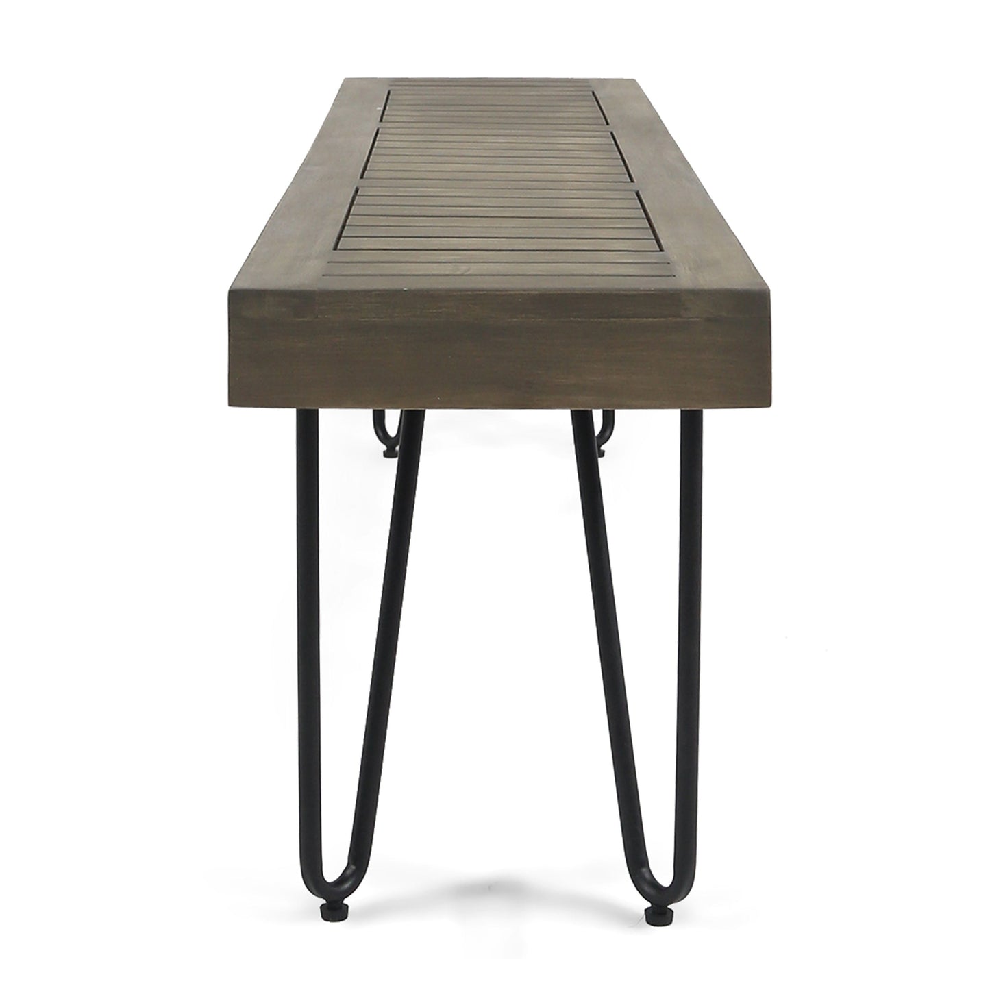 Jane Industrial Wood and Metal Dining Bench