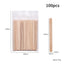 100-Piece Bag of Disposable Wooden Sticks for Hair Removal Waxing and Scraping Tools - Korvel