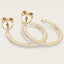 Boucles d'oreilles C-Hoop en argent sterling 925 avec moissanite incrusté