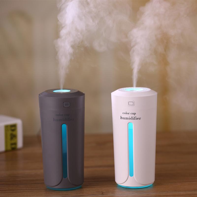 Color Cup USB Air Humidifier - Mini Aroma Diffuser with LED Lights