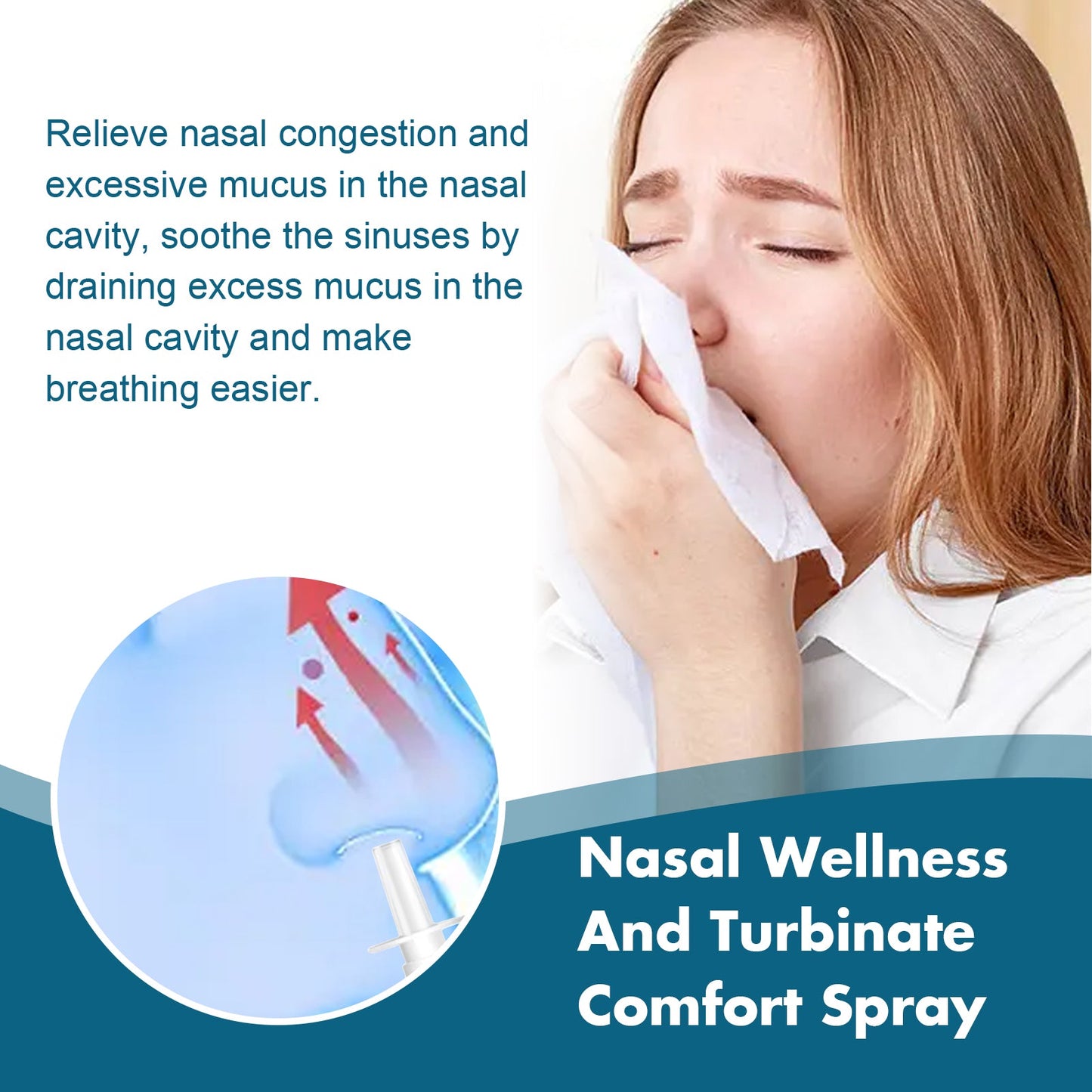 Spray nasal premium pour le soulagement de la congestion et le nettoyage