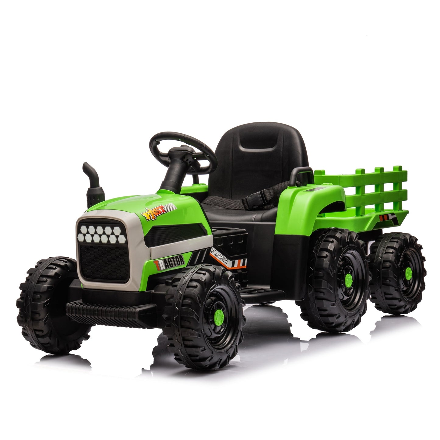 Children's electric tractor toy, powered by 24V battery, 200w * 2 motor 1.86-4.97MPH/remote control three speed adjustable - Korvel
