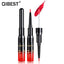 QIBEST 2-en-1 Brillo Labial y Lápiz - Pintalabios Líquido Mate