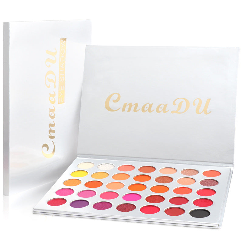 CmaaDu 35 Colors Matte Eyeshadow Metal Waterproof Pearl Glitter Eyeshadow Palette - Korvel