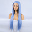 Peluca de Encaje Frontal Azul Fashion Hand Ditch 13x2.5