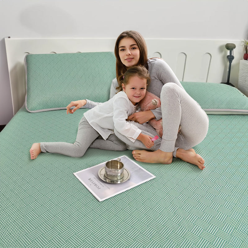 600D Carbon Fiber Summer Mat, Natural Ice Vine Cooling Mat, Can, Naked-sleep Cool Mattress, Pillowcase - Korvel