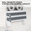 3-in-1 Wall Kitchen Roll Holder with Magnetic Suction Cup