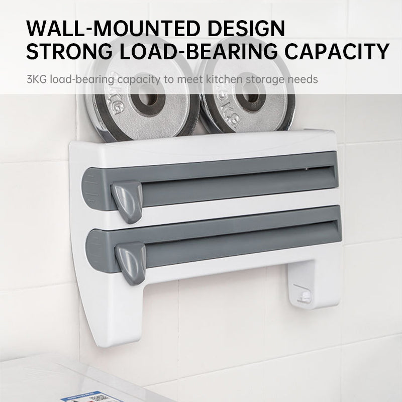 3-in-1 Wall Kitchen Roll Holder with Magnetic Suction Cup