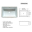 43 inch marble countertop with base rectangular central sink and 4-inch high splash guard, pre drilled 8-inch faucet hole ，white - Korvel