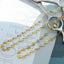 Golden Flower Blue Drip Oil Bracelet