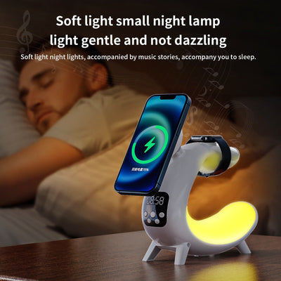 6-in-1 Wireless Charger with Clock and Night Light