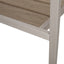 Outdoor Modern Aluminum Dining Chair with Faux Wood Seat (Set of 2), Natural and Silver - Korvel