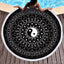 3d Bohemian Tai Chi Animal Digital Print Round Ribbon Beach Towel Swimming Yoga Picnic Mat Bikini Covered Napkin - Korvel