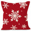 Christmas Snowflake Pillow Cover Linen Checkered Letter Printed Pillow Cover Christmas Theme Cushion Cover - Korvel