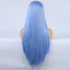 Peluca de Encaje Frontal Azul Fashion Hand Ditch 13x2.5