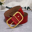 Ceinture décorative large en cuir de vache pour femmes