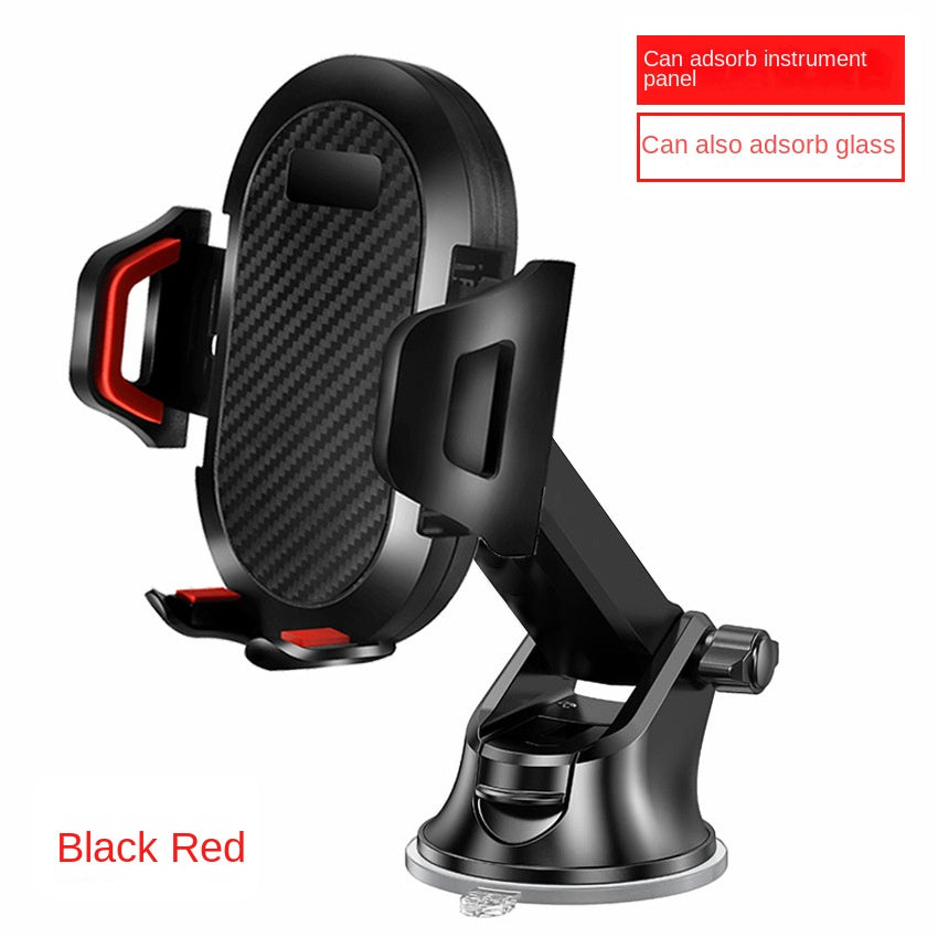Long Rod Automatic Lock Car Phone Holder Telescopic Suction Cup Mount for Car Air Vent Lazy Live Streaming - Korvel
