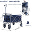 Outdoor Garden Multipurpose Micro Collapsible Beach Trolley Cart Camping Folding Wagon - Korvel