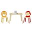 Kids Table and 2 Chairs Set - Wooden Activity Play Set