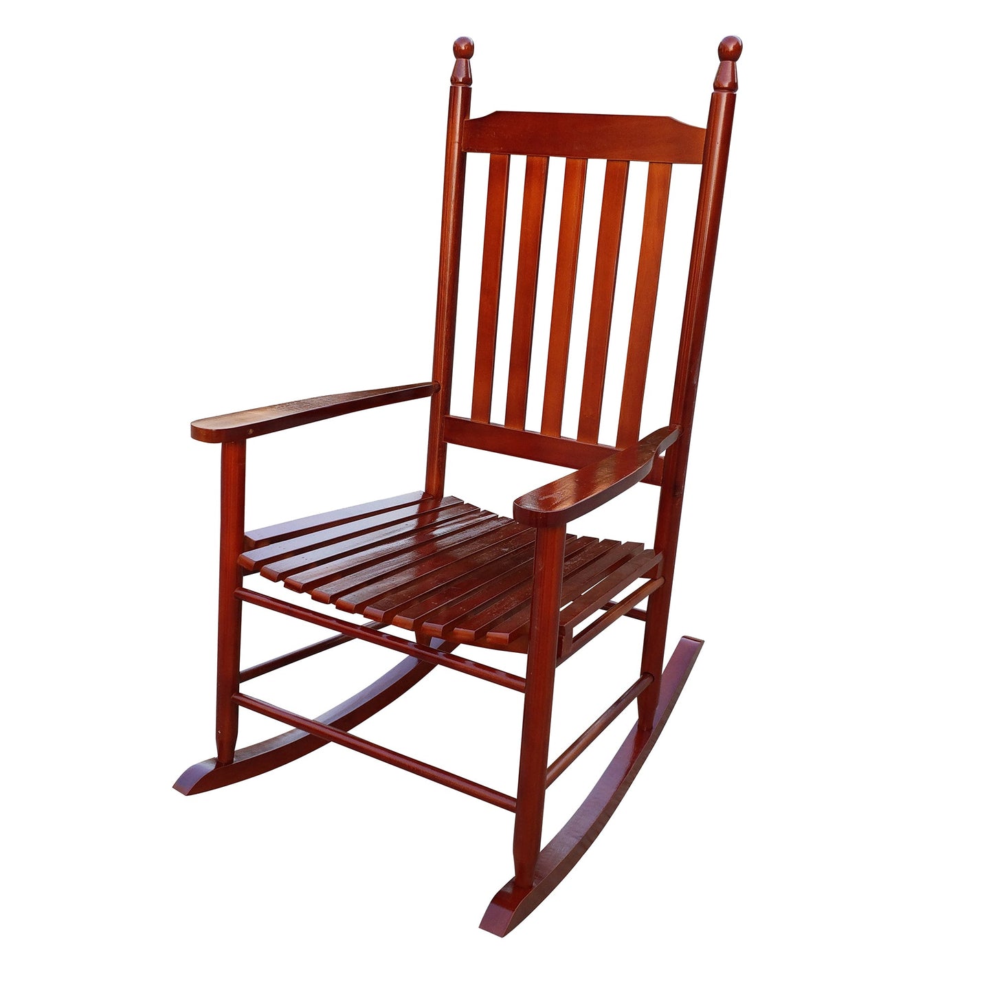 wooden porch rocker chair Brown - Korvel