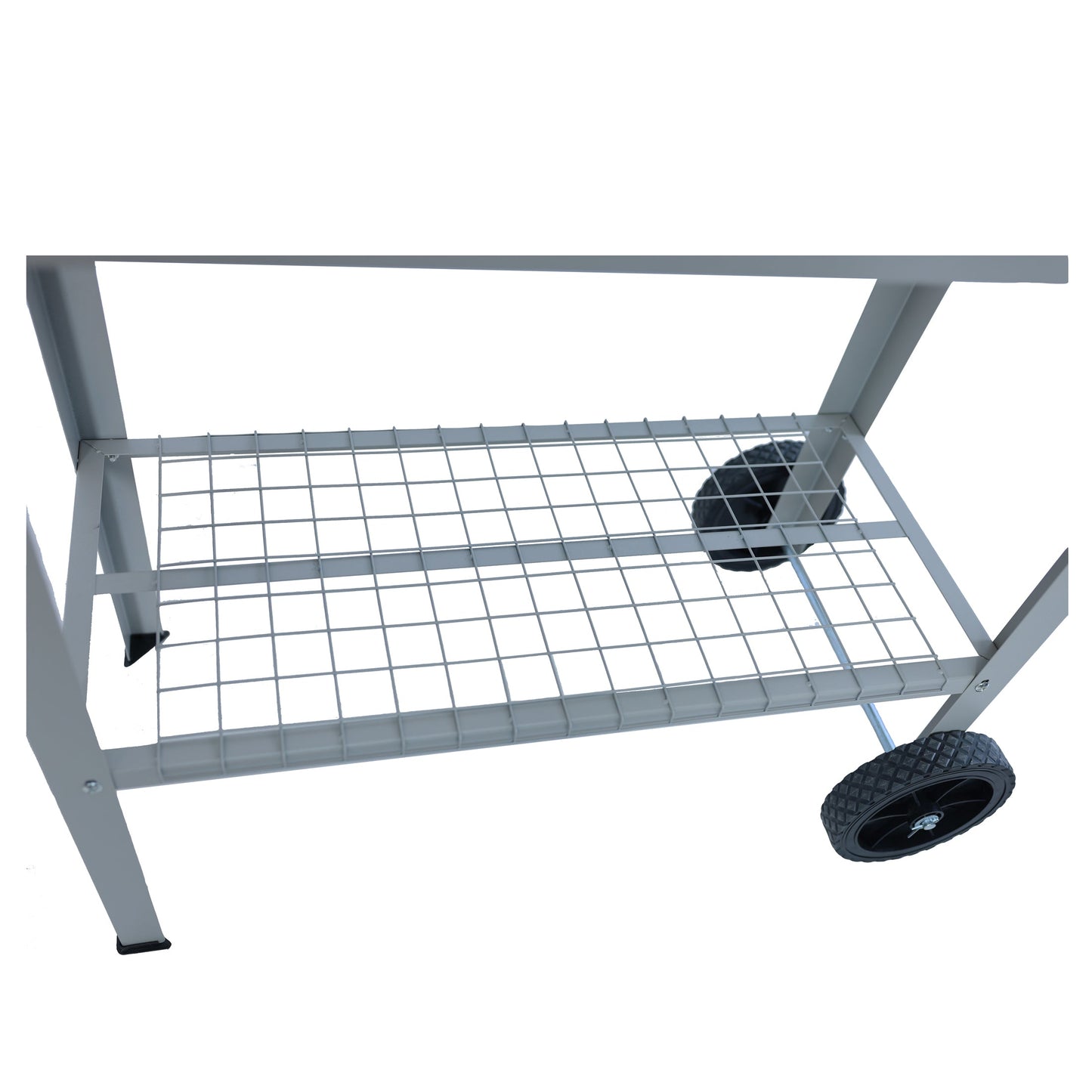 Aveyas mobile metal elevated garden bed cart, with legs, elevated flowerpot box with wheels (gray) - Korvel