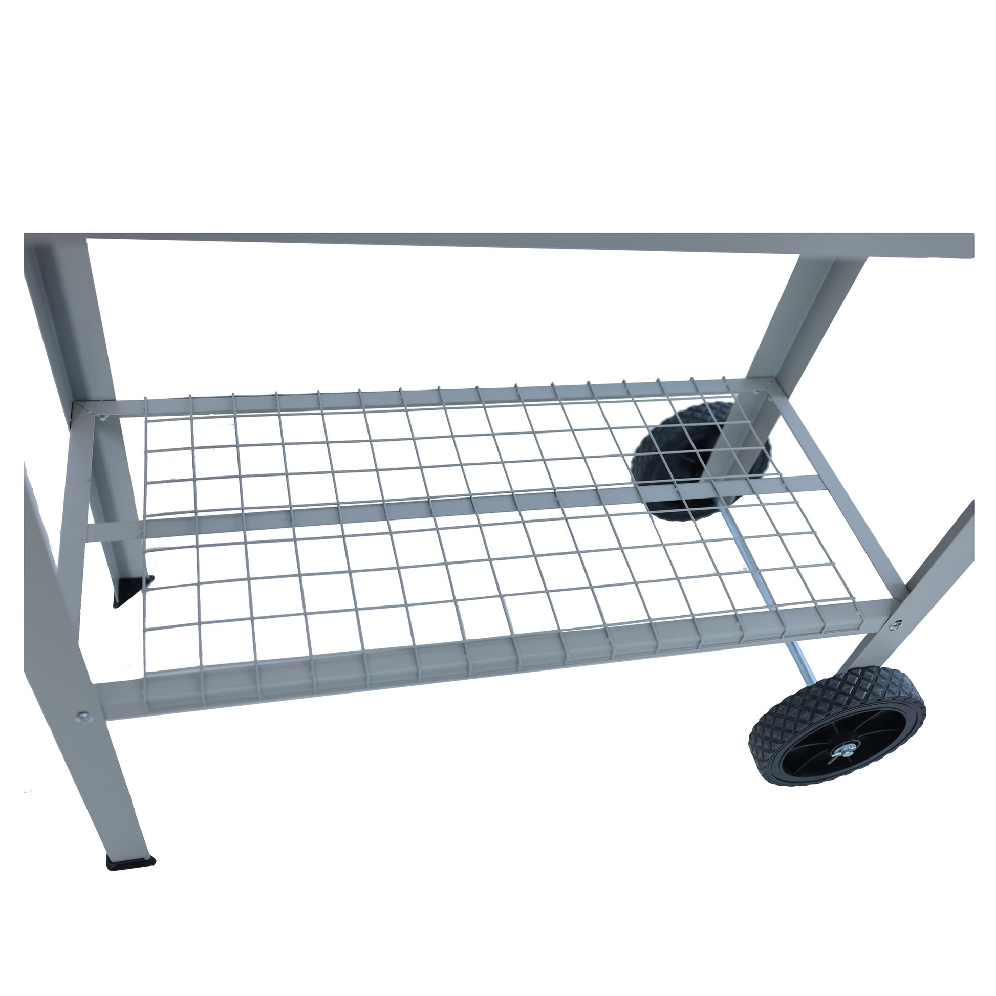 Aveyas mobile metal elevated garden bed cart, with legs, elevated flowerpot box with wheels (gray) - Korvel