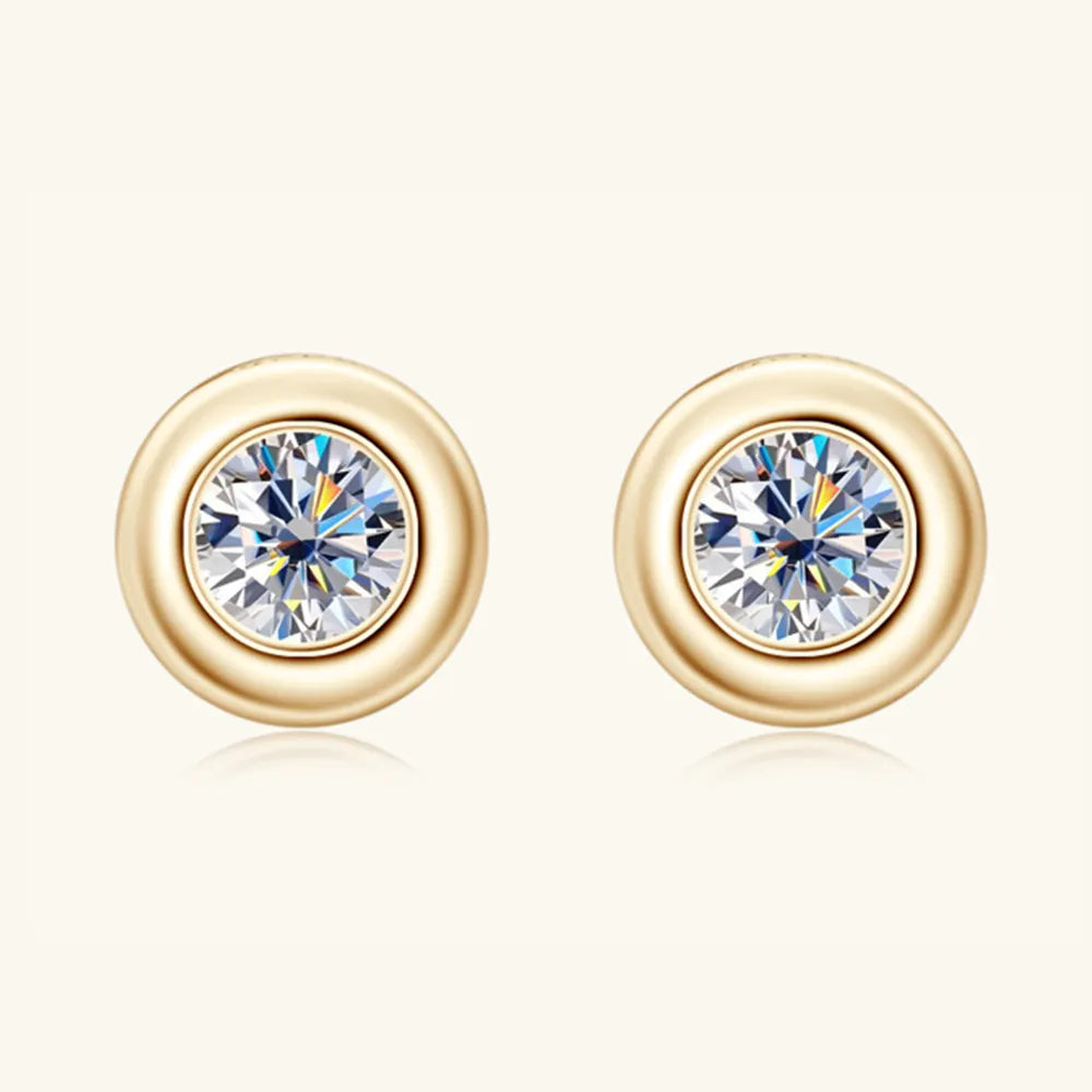 Moissanite 925 Sterling Silver Stud Earrings - Korvel