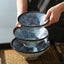 Sea Ripple Bamboo Hat Bowl - Large Vintage Soup Bowl