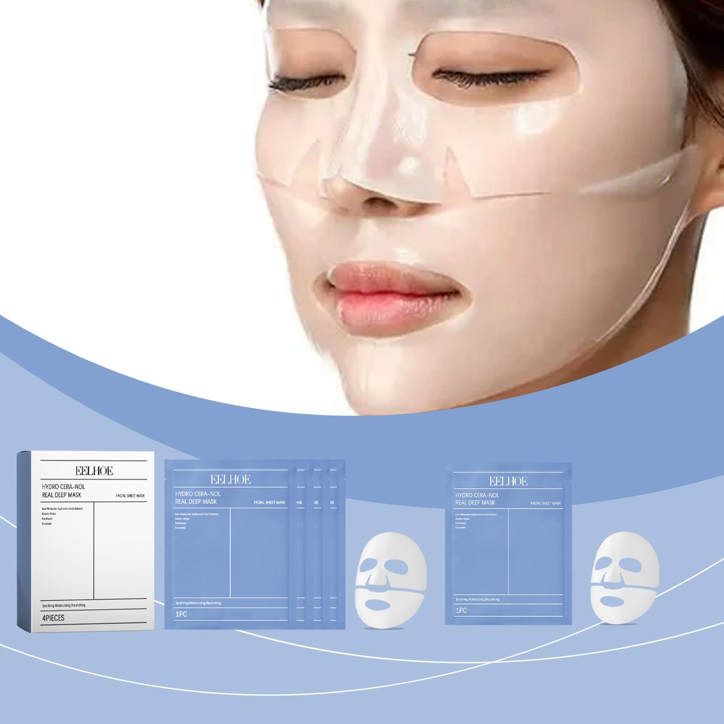Deep Nourishing Moisturizing Mask Gently Moisturizes Facial Skin Hydrating Moisturizing Soft Moisturizing Skin Care Mask - Korvel