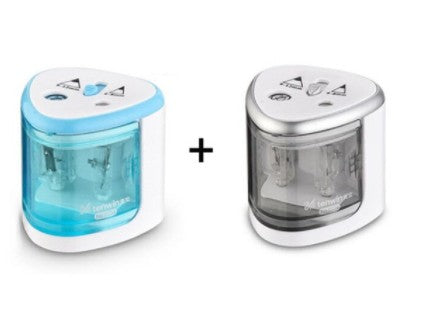 New Automatic pencil sharpener Two-hole Electric Switch Pencil Sharpener stationery Home Office School Supplies - Korvel