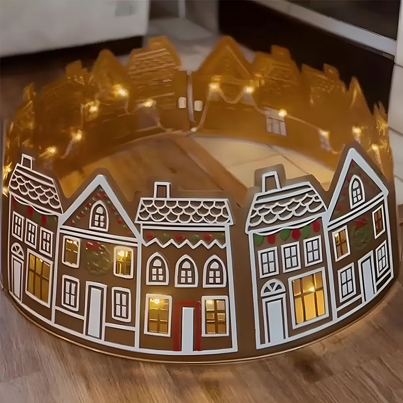 LED Gingerbread Christmas Tree Collar - Korvel
