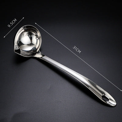 304 stainless steel oil separating spoon oil draining and filtering tool soup spoon - Korvel