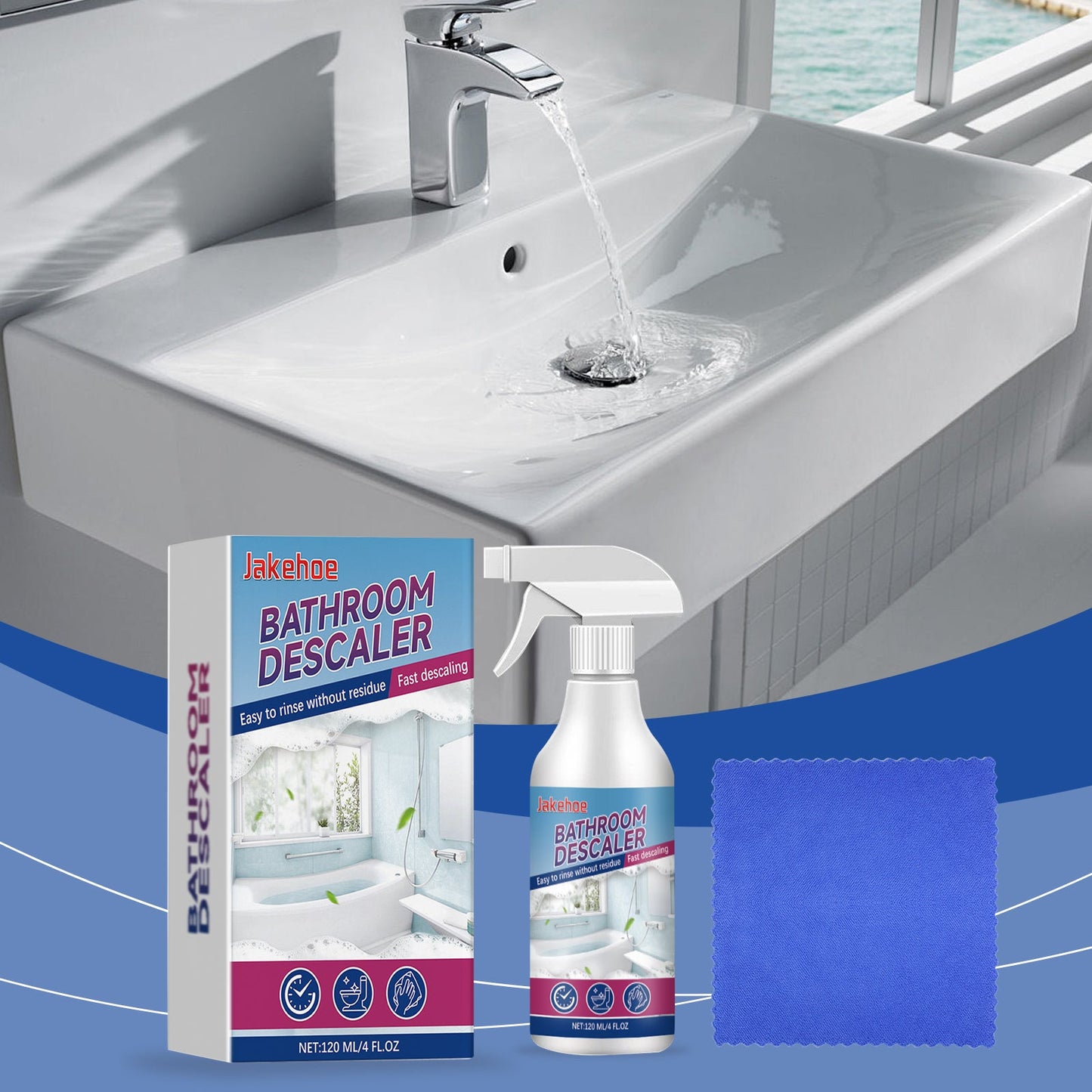 Bathroom Descaler Bathroom Glass Faucet Bathtub Tile Scale Stain Cleaner - Korvel