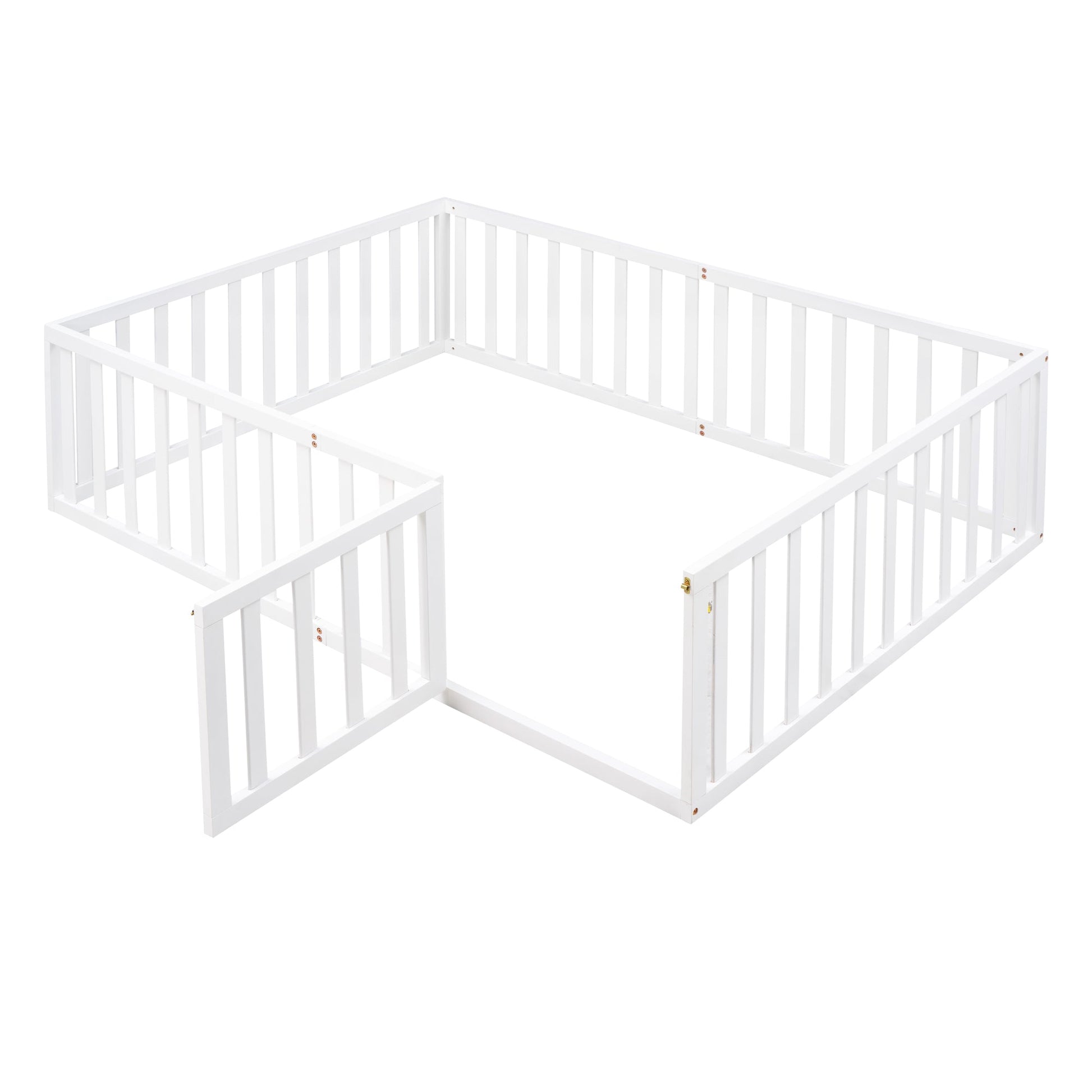 Full Size Wood Daybed Frame with Fence White(OLD SKU:WF289662AAK) - Korvel