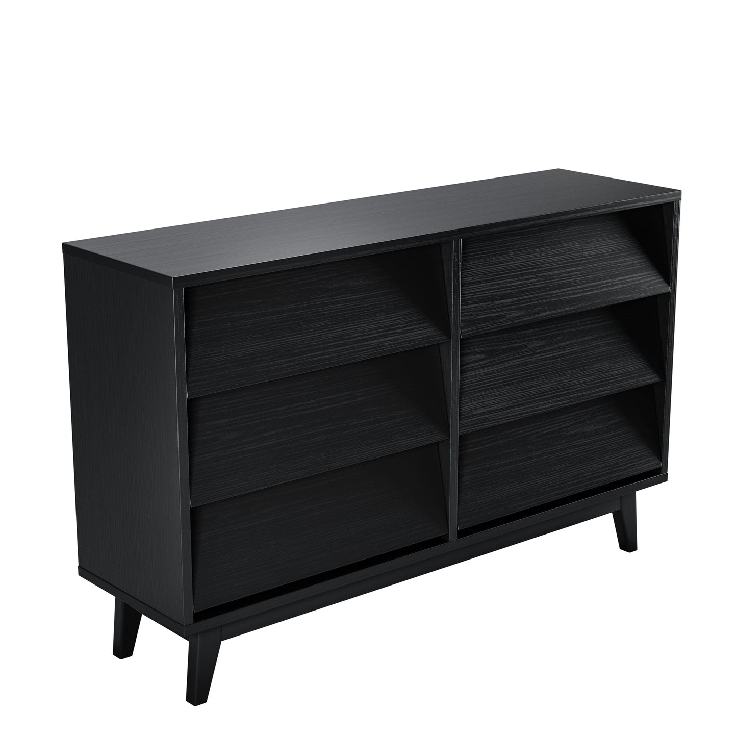 6 Drawer Double Dresser Features Vintage-style and Bevel Design - Korvel