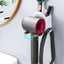 Wall Mounted Hair Dryer Holder Foldable Bathroom Wall Organizer Storage Holder Home Hair Brush Storage Bracket Hair Dryer Rack - Korvel