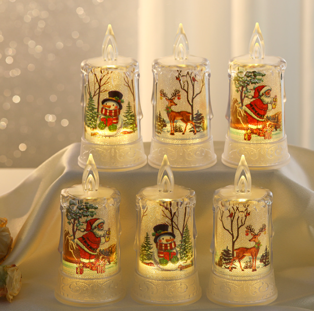 Christmas led electronic candle light Christmas snowman elk decoration luminous night light atmosphere light ornaments - Korvel