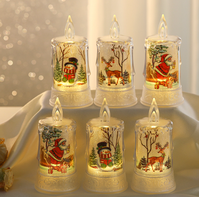 Christmas led electronic candle light Christmas snowman elk decoration luminous night light atmosphere light ornaments - Korvel