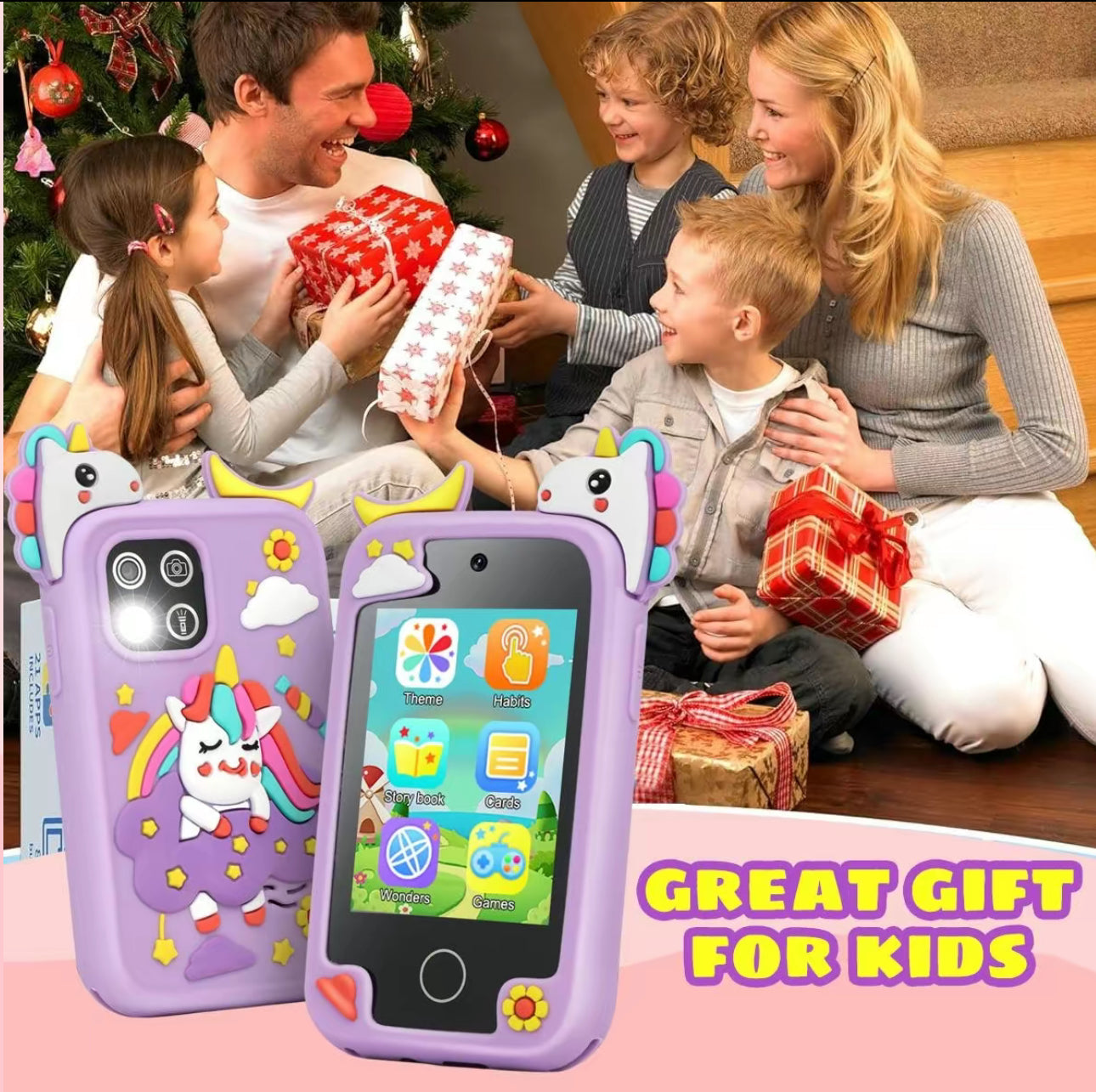 SmartyJoy Kids Phone - Educational Touchscreen Toy