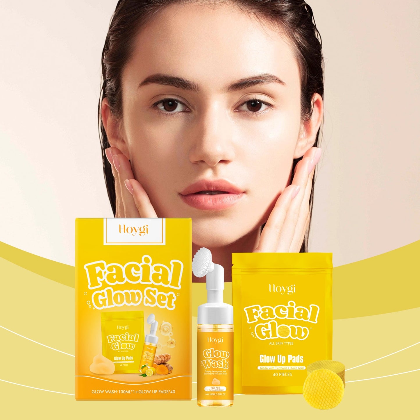 Turmeric Tender Cleansing Set Gently Cleanses Facial Skin And Improves Skin Quality - Korvel