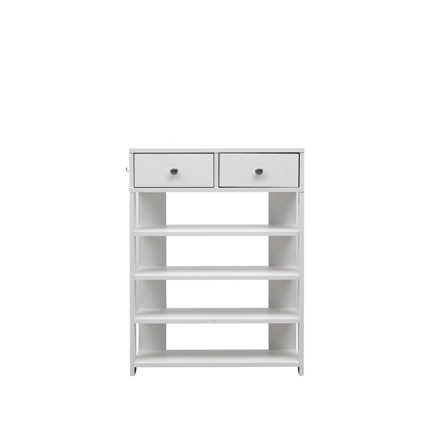 Storage Rack Storage Organiser in the Entryway Economical Home Shoe Rack Multi-Layer Shoe Cabinet (White) - Korvel