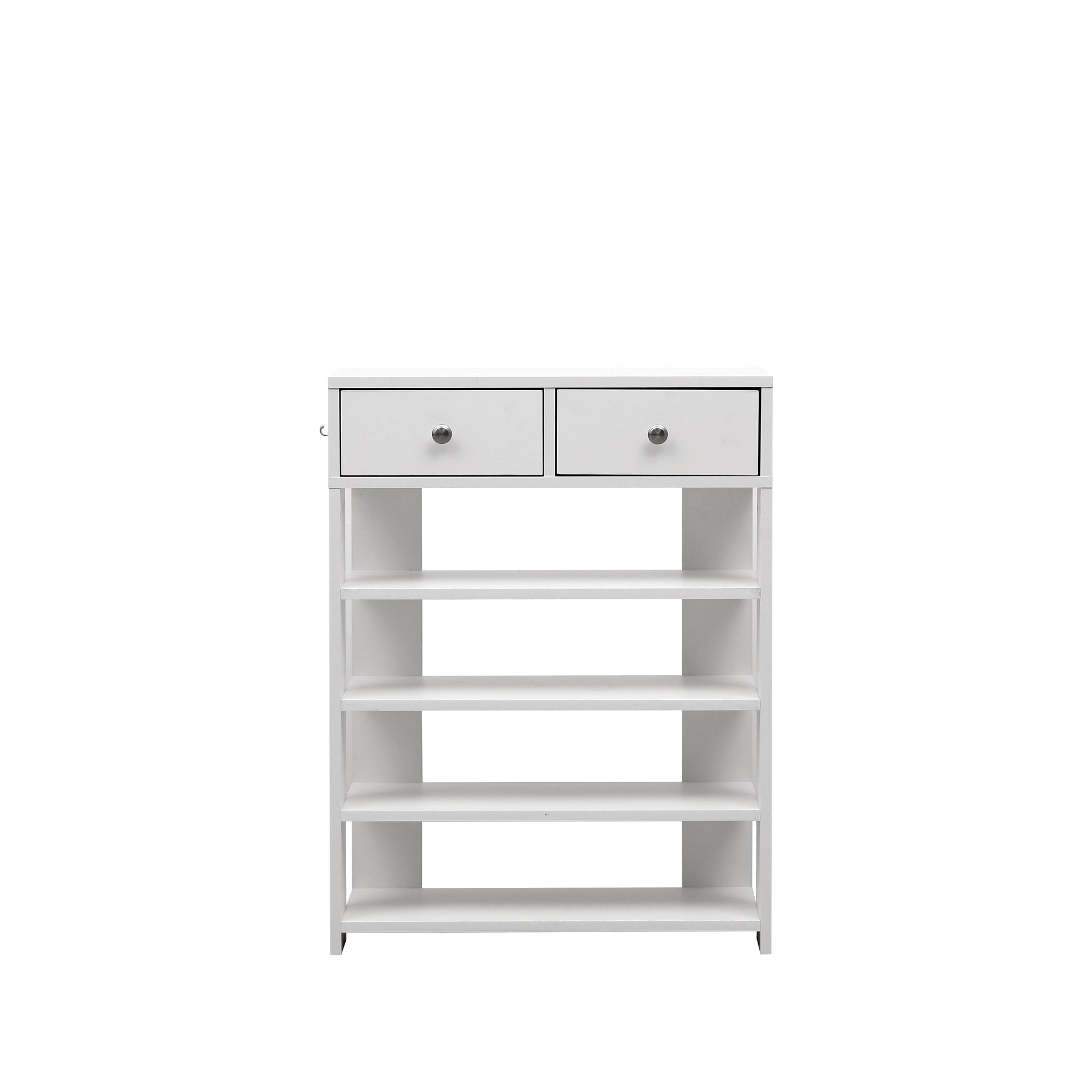 Storage Rack Storage Organiser in the Entryway Economical Home Shoe Rack Multi-Layer Shoe Cabinet (White) - Korvel