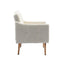 COOLMORE modern style armchair, plush decorative fabric armchair with golden metal legs (white teddy bear) - Korvel