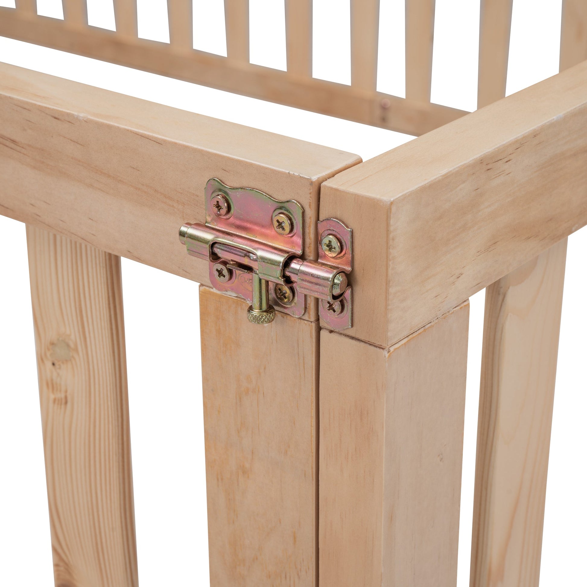 Full Size Wood Daybed Frame with Fence Natural(OLD SKU:WF289662AAM) - Korvel