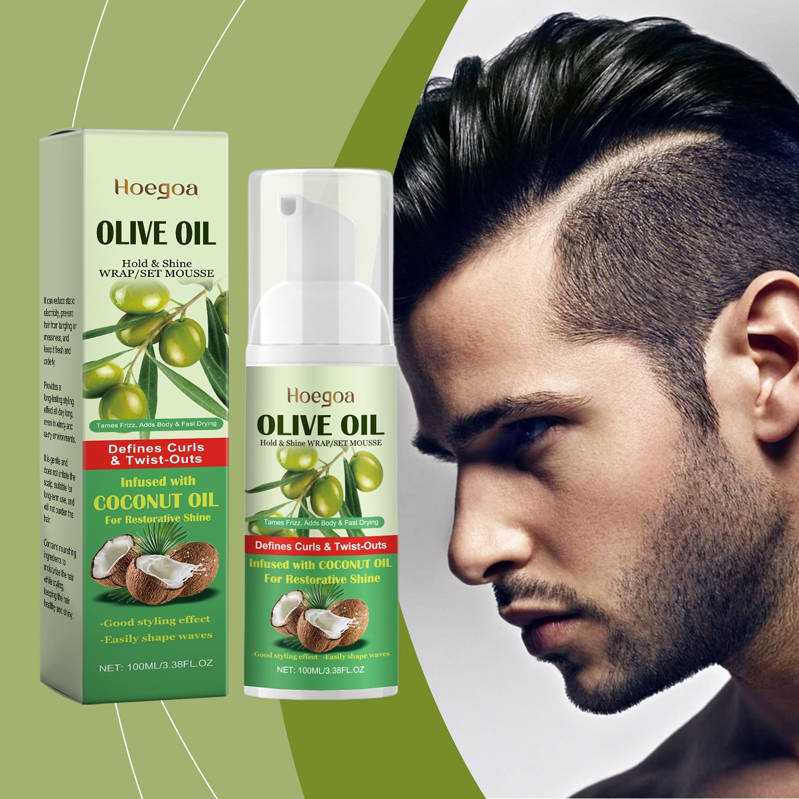 Hair Styling Foam Mousse Refreshing Oil Control Light Protection Volume Fluffy Long-Lasting Styling Dry Hair Mousse - Korvel