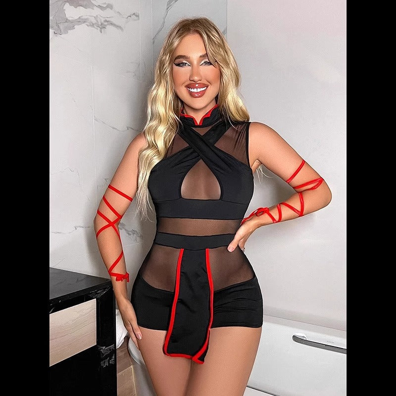 Anime sexy underwear samurai costume role play perspective gauze bandage color contrast - Korvel