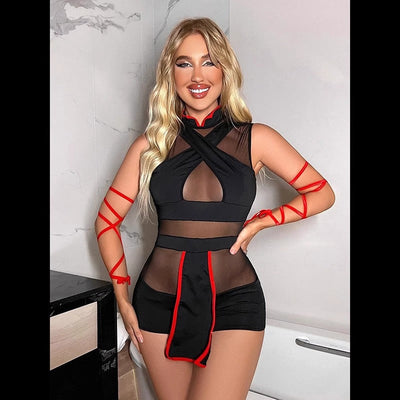 Anime sexy underwear samurai costume role play perspective gauze bandage color contrast - Korvel