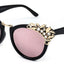 Fashion Luxury Rhinestone Cat Eye Sunglasses Women Brand Designer Mirror Lens Eyewear Men Sun Glasses Shades UV400 Oculos - Korvel