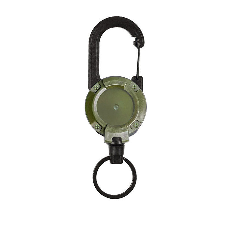 New Outdoor Automatic Retractable Wire Rope Luya Anti-theft Tactical Keychain Telescopic Keychain Retractable Hook Tool - Korvel